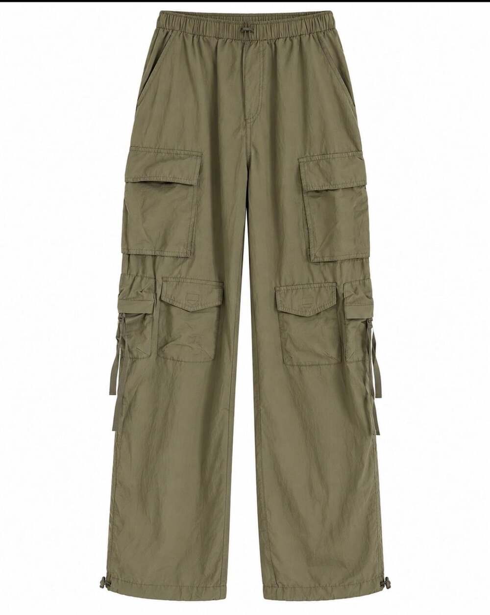 Aeropostale Parachute Cargo Pant Size X-Small Green High Rise Relaxed